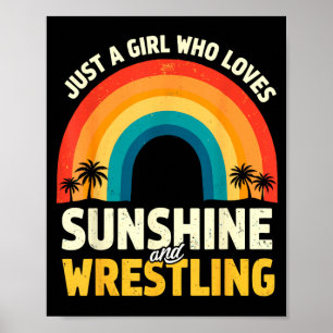 Vintage für ein Mädchen, das Sunshine Wrestling li Poster