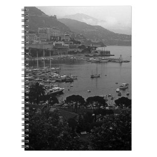Vintage Fürstentum Monaco Der Hafen Notizblock