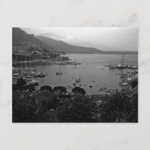 Vintage Fürstentum Monaco Der Hafen Postkarte