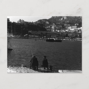 Vintage Fürstentum Monaco Fischerhafen Postkarte