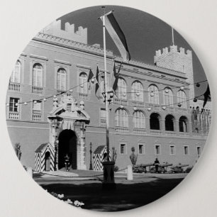 Vintage Fürstentum Monaco Fürstenpalast 1970 Button