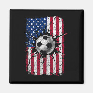 Vintage Fußball 4. Juli Männer USA Amerikanische F Magnet