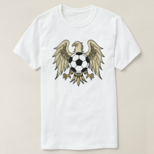 Vintage-Fußball-Adler-Wappen-Sportfan T-Shirt