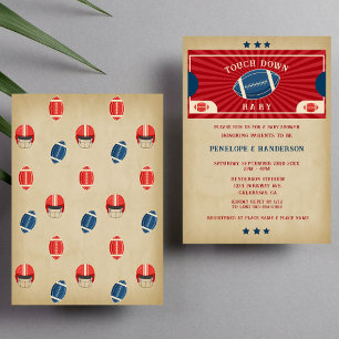 Vintage-Fußball-Baby-Party Einladung