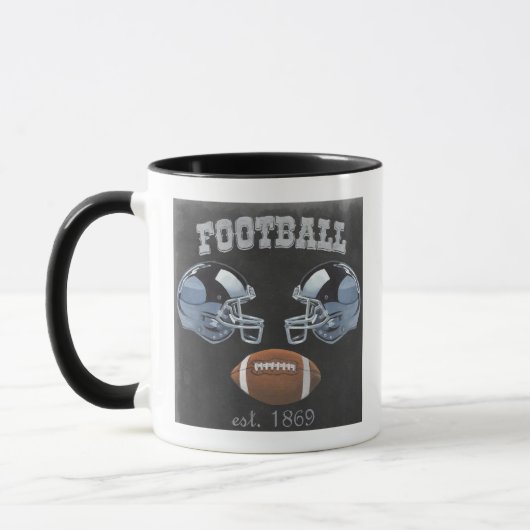 Vintage Fußball-Chalkboard-Design Tasse (Links)
