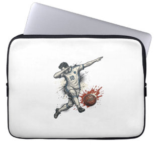 Vintage-Fußball-Dab-Spieler Grafik-Shirt-Design_1 Laptopschutzhülle