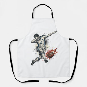 Vintage-Fußball-Dab-Spieler Grafik-Shirt-Design_1 Schürze