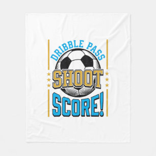 Vintage Fußball Dribbel Pass Schuss Score Shirt De Fleecedecke