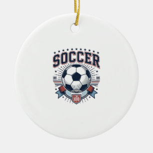 Vintage-Fußball-Emblem-Shirt-Design_1 Keramik Ornament