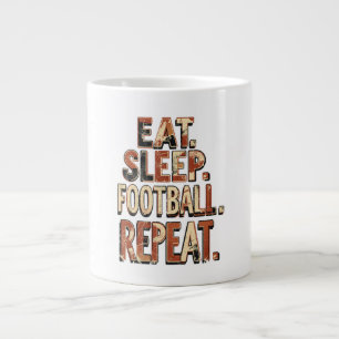 Vintage-Fußball-Fan-Design Retro-Fußball-Grafik Jumbo-Tasse