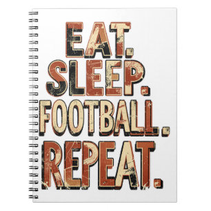 Vintage-Fußball-Fan-Design   Retro-Fußball-Grafik Notizblock