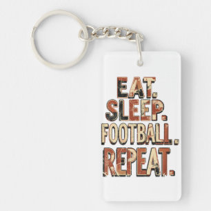 Vintage-Fußball-Fan-Design Retro-Fußball-Grafik Schlüsselanhänger