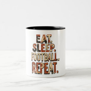 Vintage-Fußball-Fan-Design Retro-Fußball-Grafik Zweifarbige Tasse