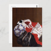 Vintage Fußball-Fußball-Malerei Postkarte (Vorne/Hinten)