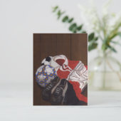 Vintage Fußball-Fußball-Malerei Postkarte (Stehend Vorderseite)