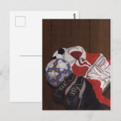 Vintage Fußball-Fußball-Malerei Postkarte (Vorne/Hinten)