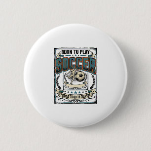 Vintage-Fußball Geboren um College-Shirt-Design zu Button