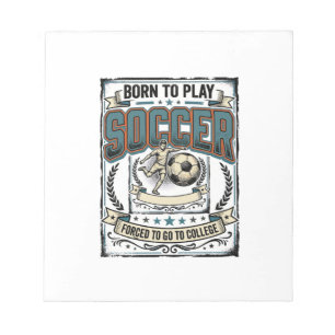 Vintage-Fußball Geboren um College-Shirt-Design zu Notizblock