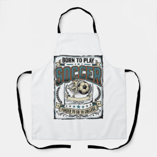 Vintage-Fußball Geboren um College-Shirt-Design zu Schürze