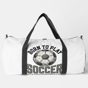 Vintage-Fußball Geboren um zu spielen Schul-Shirt- Duffle Bag