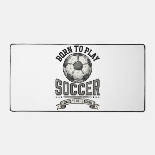 Vintage-Fußball Geboren um zu spielen Schul-Shirt- Schreibtischunterlage