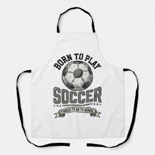 Vintage-Fußball Geboren um zu spielen Schul-Shirt- Schürze