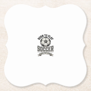 Vintage-Fußball Geboren um zu spielen Schul-Shirt- Untersetzer
