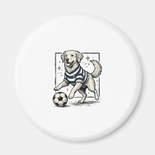 Vintage Fußball Hund Gravur Shirt Design_1 Magnet