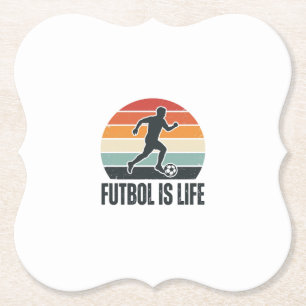 Vintage Fußball Ist Leben Fußballspieler-Shirt-Des Untersetzer