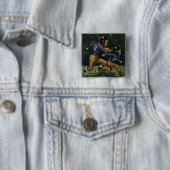 Vintage-Fußball, Kinder, Jungen beim Sport Button (Beispiel)