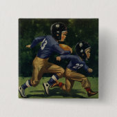 Vintage-Fußball, Kinder, Jungen beim Sport Button (Vorderseite)