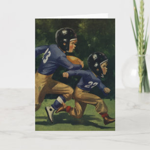 Vintage-Fußball, Kinder, Jungen beim Sport Karte