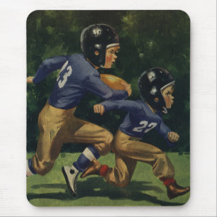 Vintage-Fußball, Kinder, Jungen beim Sport Mousepad
