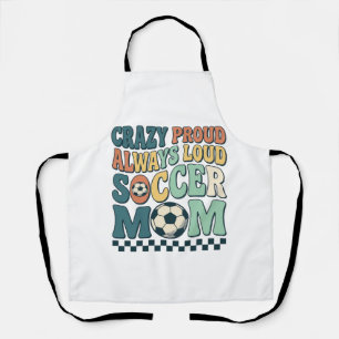 Vintage Fußball-Mama Stolz Lautes Shirt-Design_1 Schürze