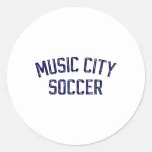 Vintage-Fußball Nashville Music City Fußball Retro Runder Aufkleber