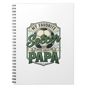 Vintage-Fußball-Papa-Shirt-Design_1 Notizblock