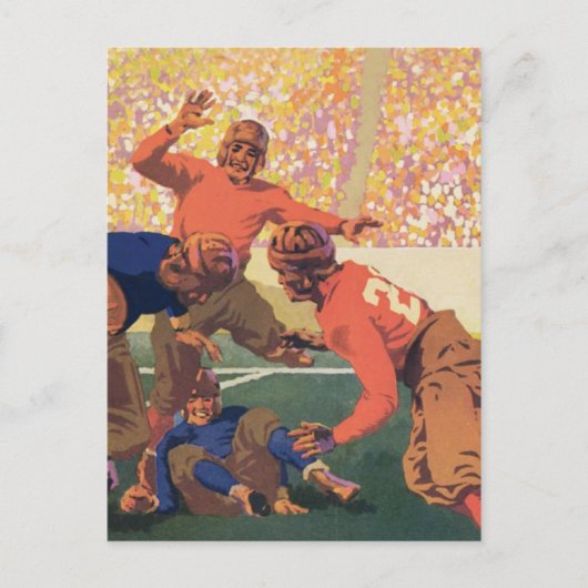 Vintage Fußball-Postkarte Postkarte (Vorderseite)