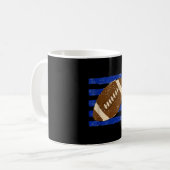 Vintage-Fußball-Saison-Spieltag Kaffeetasse (Vorderseite Links)