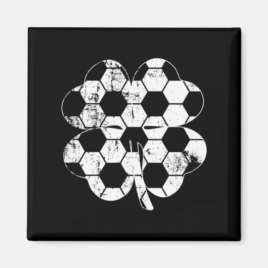 Vintage-Fußball St. Patricks Day Shamrock Irisches Magnet (Vorne)