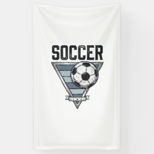 Vintage-Fußball-Triangel-Abzeichen-Shirt-Design (2 Banner