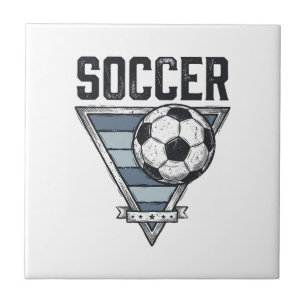 Vintage-Fußball-Triangel-Abzeichen-Shirt-Design (2 Fliese