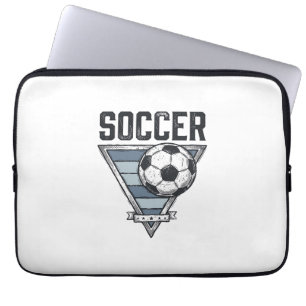 Vintage-Fußball-Triangel-Abzeichen-Shirt-Design (2 Laptopschutzhülle