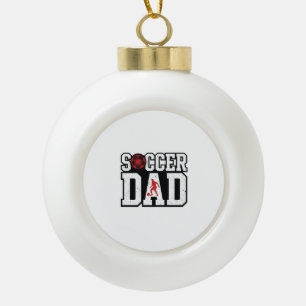 Vintage-Fußball-Vater abgenutzte Sport-Typografie- Keramik Kugel-Ornament