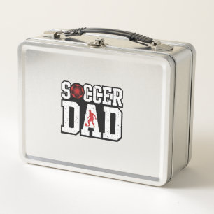 Vintage Fußball-Vater abgenutzte Sport-Typografie- Metall Brotdose