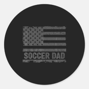 Vintage Fußball-Vater Amerika US-Flagge Patriot T- Runder Aufkleber