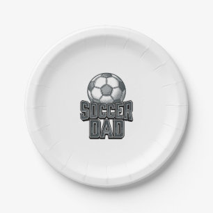 Vintage Fußball-Vater Fett Schrift T-Shirt Design_ Pappteller