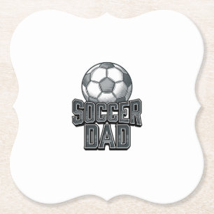 Vintage Fußball-Vater Fett Schrift T-Shirt Design_ Untersetzer