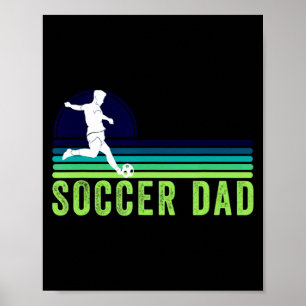 Vintage Fußball-Vater Fußball 4 T-Shirt  Poster