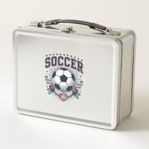 Vintage-Fußball-Wappen-Shirt-Design_1 Metall Brotdose