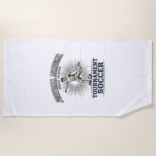 Vintage Fußballakademie-Turnier-Spielertrikot (2) Strandtuch